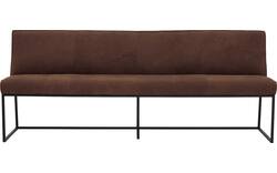 Goossens excellent eetkamerbank tom bruin leer - 8210558-02