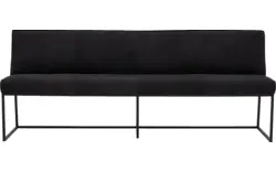 Goossens excellent eetkamerbank tom zwart leer - 8210564-02