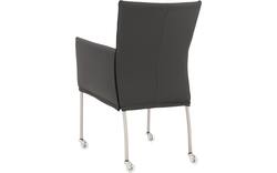 Goossens eetkamerstoel funk grijs leer - 8210584-02