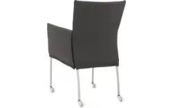 Goossens eetkamerstoel funk grijs leer - 8210584-01