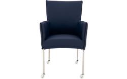 Goossens eetkamerstoel funk blauw leer - 8210585-03