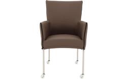 Goossens eetkamerstoel funk bruin leer - 8210586-01