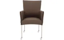 Goossens eetkamerstoel funk bruin leer - 8210586-01