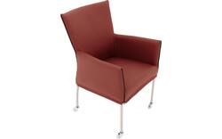 Goossens eetkamerstoel funk rood leer - 8210587-01