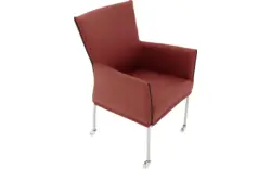 Goossens eetkamerstoel funk rood leer - 8210587-01
