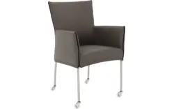 Goossens eetkamerstoel funk grijs leer - 8210588-01