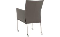 Goossens eetkamerstoel funk grijs leer - 8210588-02