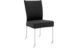 Goossens eetkamerstoel funk zwart leer - 8210590-01