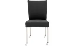 Goossens eetkamerstoel funk grijs leer - 8210591-01