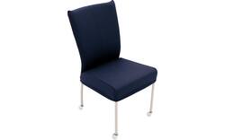Goossens eetkamerstoel funk blauw leer - 8210592-01