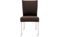 Goossens eetkamerstoel funk bruin leer - 8210593-01