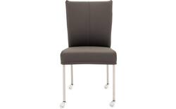 Goossens eetkamerstoel funk grijs leer - 8210595-02