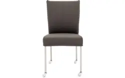 Goossens eetkamerstoel funk grijs leer - 8210595-02