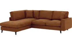 Goossens hoekbank jonas bruin micro leer - 8210609-01
