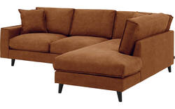 Goossens hoekbank jonas bruin micro leer - 8210609-01-gespiegeld