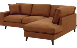 Goossens hoekbank jonas bruin micro leer - 8210609-01-gespiegeld