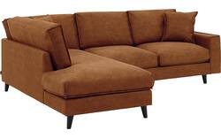 Goossens hoekbank jonas bruin micro leer - 8210609-01