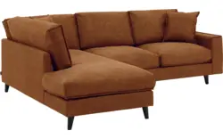 Goossens hoekbank jonas bruin micro leer - 8210609-01