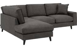Goossens hoekbank jonas grijs micro leer - 8210610-01