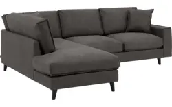 Goossens hoekbank jonas grijs micro leer - 8210610-01