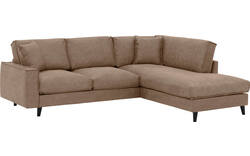 Goossens hoekbank jonas bruin micro leer - 8210611-02-gespiegeld