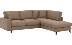 Goossens hoekbank jonas bruin micro leer - 8210611-01-gespiegeld