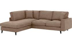 Goossens hoekbank jonas bruin micro leer - 8210611-02