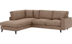 Goossens hoekbank jonas bruin micro leer - 8210611-01