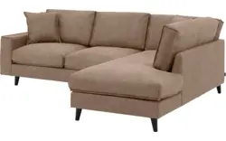 Goossens hoekbank jonas bruin micro leer - 8210611-01-gespiegeld