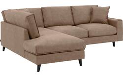 Goossens hoekbank jonas bruin micro leer - 8210611-01