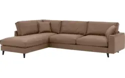 Goossens hoekbank jonas bruin micro leer - 8210615-01