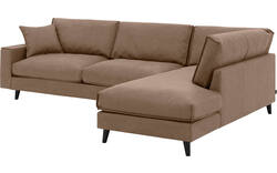 Goossens hoekbank jonas bruin micro leer - 8210615-01-gespiegeld