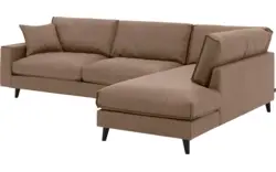 Goossens hoekbank jonas bruin micro leer - 8210615-01-gespiegeld