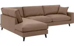 Goossens hoekbank jonas bruin micro leer - 8210615-01