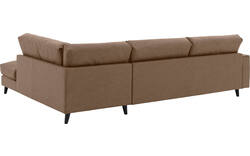 Goossens hoekbank jonas bruin micro leer - 8210615-01-gespiegeld