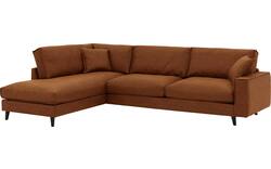 Goossens hoekbank jonas bruin micro leer - 8210616-01