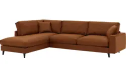 Goossens hoekbank jonas bruin micro leer - 8210616-01