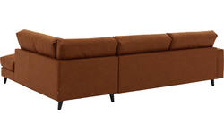 Goossens hoekbank jonas bruin micro leer - 8210616-01-gespiegeld