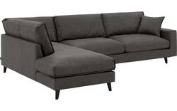 Goossens hoekbank jonas grijs micro leer - 8210617-01
