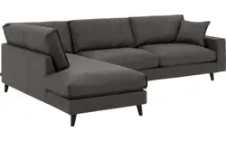 Goossens hoekbank jonas grijs micro leer - 8210617-01