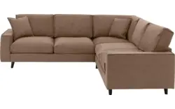 Goossens hoekbank jonas bruin micro leer - 8210621-01