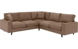 Goossens hoekbank jonas bruin micro leer - 8210621-01
