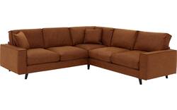 Goossens hoekbank jonas bruin micro leer - 8210622-01