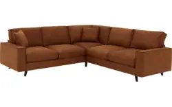 Goossens hoekbank jonas bruin micro leer - 8210622-06
