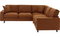 Goossens hoekbank jonas bruin micro leer - 8210622-06
