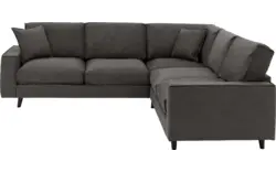 Goossens hoekbank jonas grijs micro leer - 8210623-01