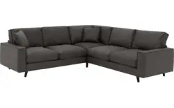 Goossens hoekbank jonas grijs micro leer - 8210623-01