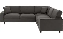 Goossens hoekbank jonas grijs micro leer - 8210624-01