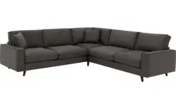 Goossens hoekbank jonas grijs micro leer - 8210624-01