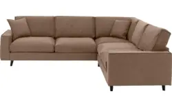 Goossens hoekbank jonas bruin micro leer - 8210626-06